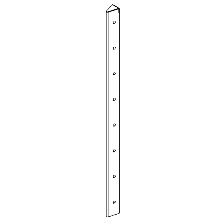 Piesă de colț oțel Corten 30° 80 cm