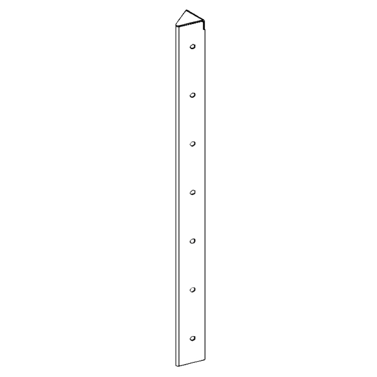 Piesă de colț oțel Corten 45° 70 cm