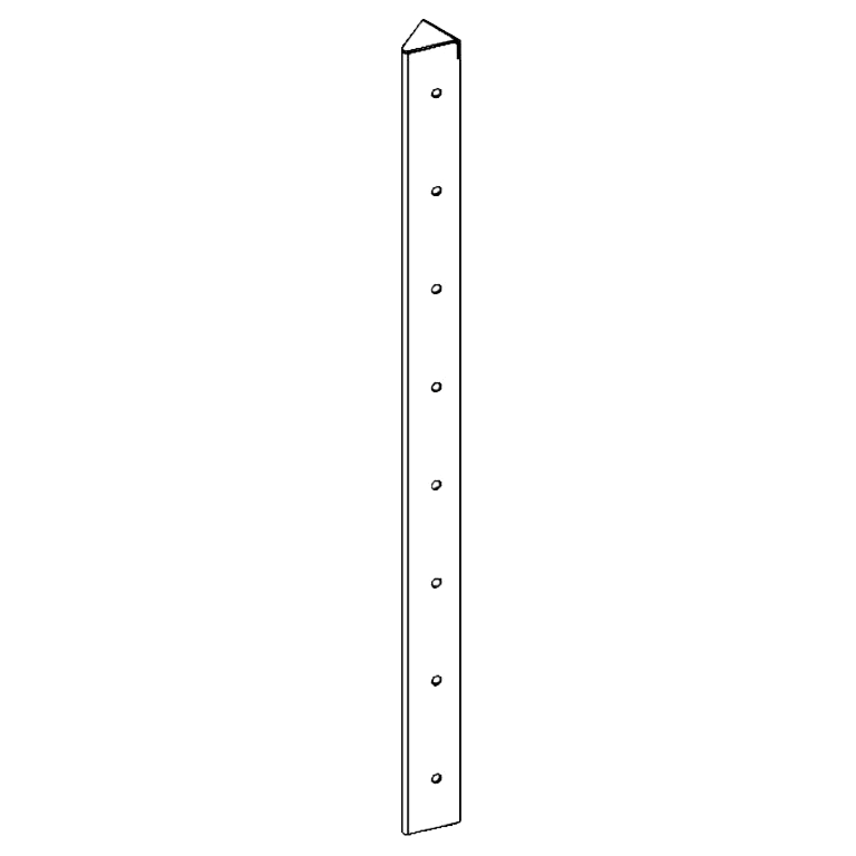 Piesă de colț oțel Corten 45° 80 cm