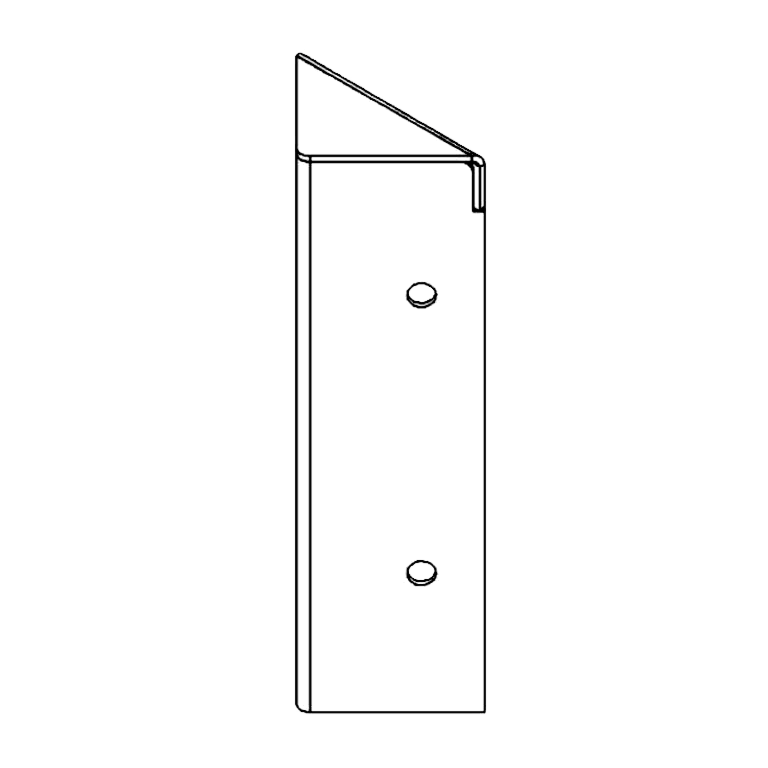 Piesă de colț oțel Corten 90° 20 cm