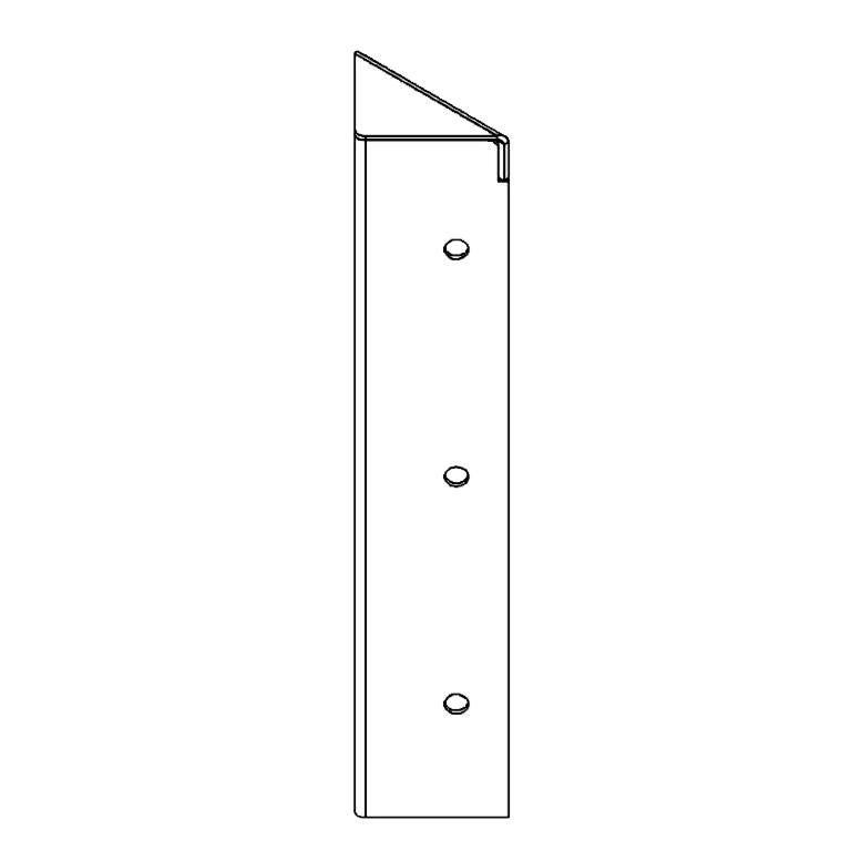 Piesă de colț oțel Corten 90° 30 cm