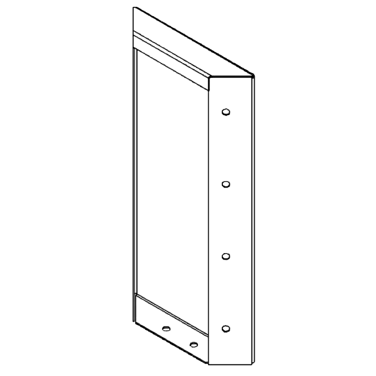 Panou de grădină din oțel corten 40 x 20 cm