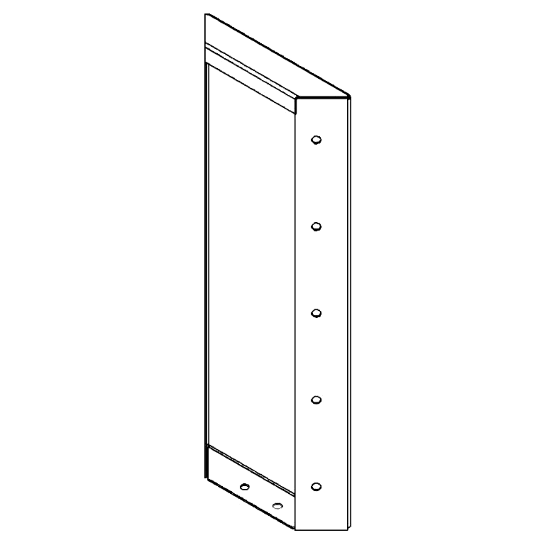 Panou de grădină din oțel corten 50 x 20 cm