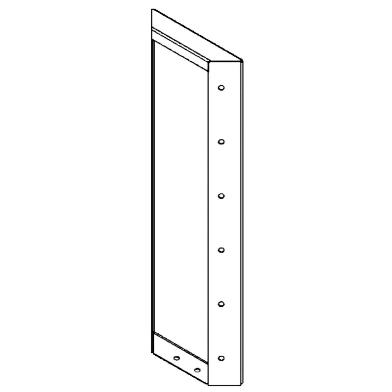 Panou de grădină din oțel corten 60 x 20 cm