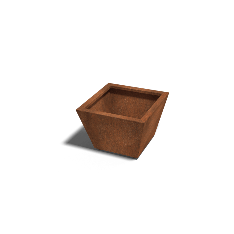Jardiniere sudată din oțel corten Con 60 x 60 x 40 cm