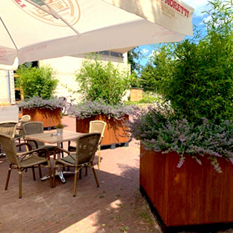 Jardinieră din oțel corten Texas 100 x 120 cm