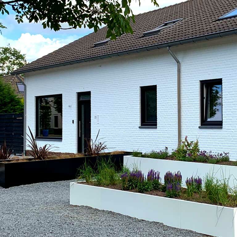 Jardinieră din oțel acoperit cu pulbere Texas xxl 500 x 50 cm