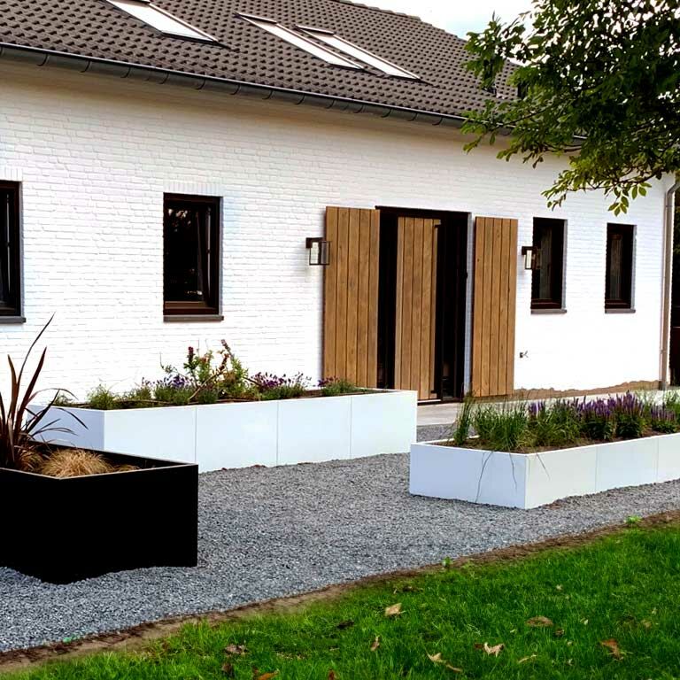 Jardinieră din oțel acoperit cu pulbere Texas xxl 480 x 120 cm