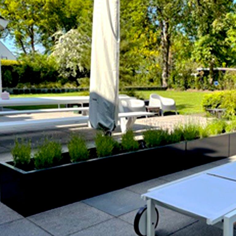 Jardinieră din oțel acoperit cu pulbere Texas xxl 400 x 50 cm