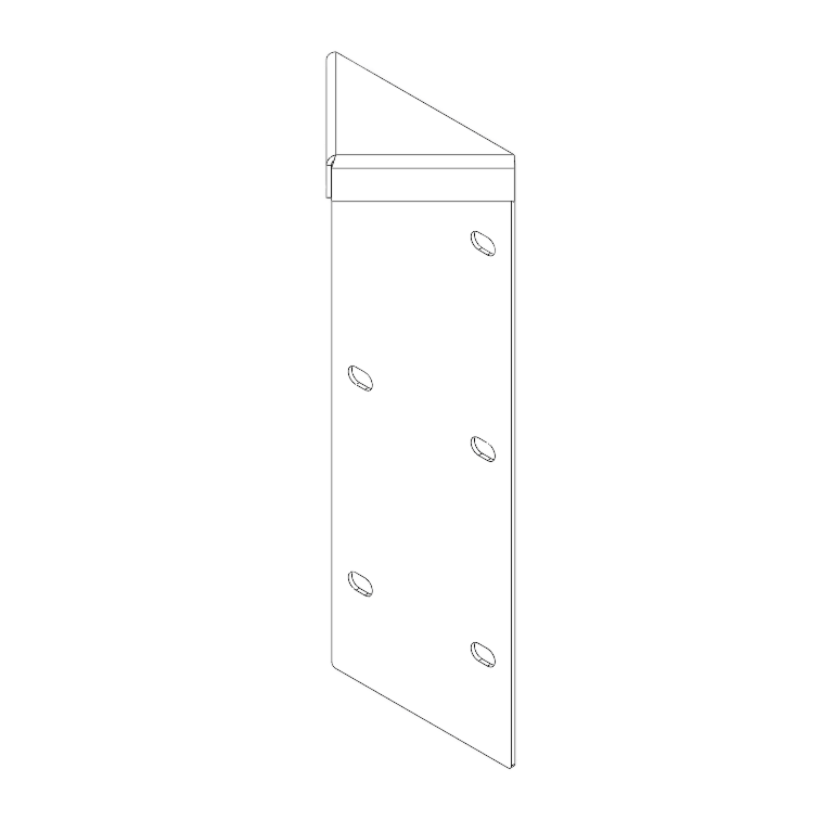 Piesă de colț oțel Corten 180° 30 cm