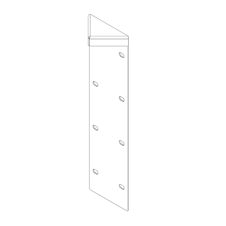 Piesă de colț oțel Corten 180° 40 cm