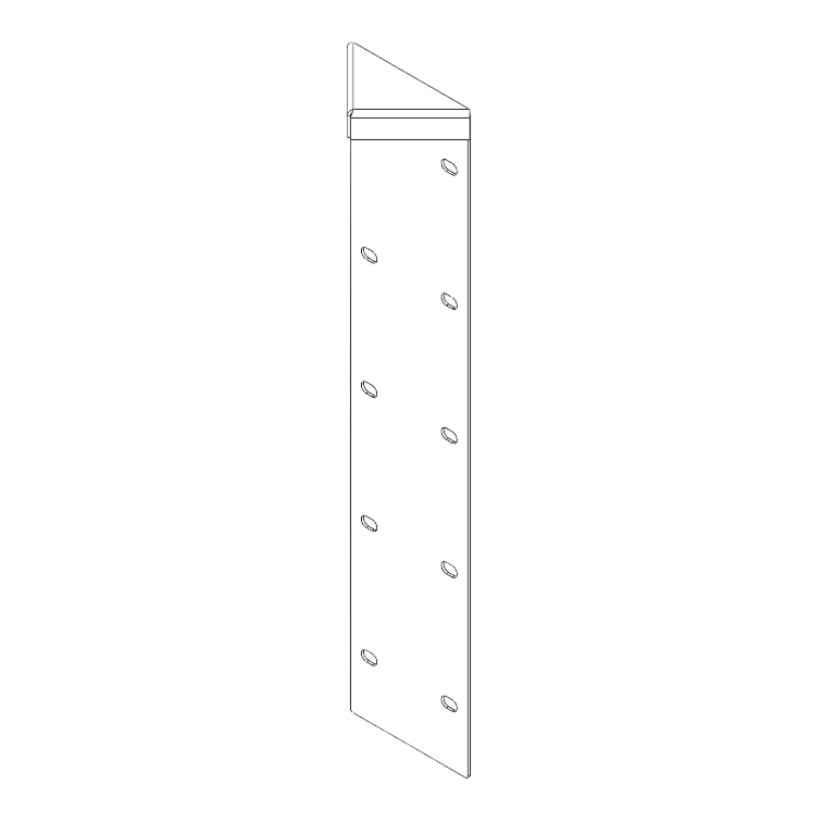 Piesă de colț oțel Corten 180° 50 cm
