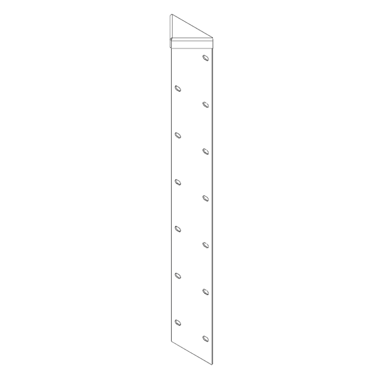 Piesă de colț oțel Corten 180° 70 cm