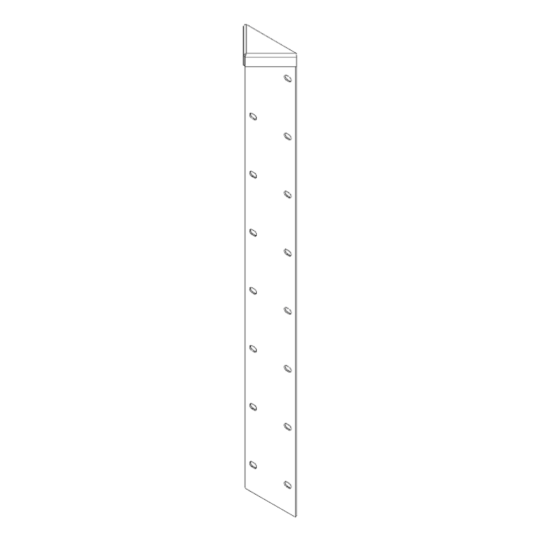 Piesă de colț oțel Corten 180° 80 cm