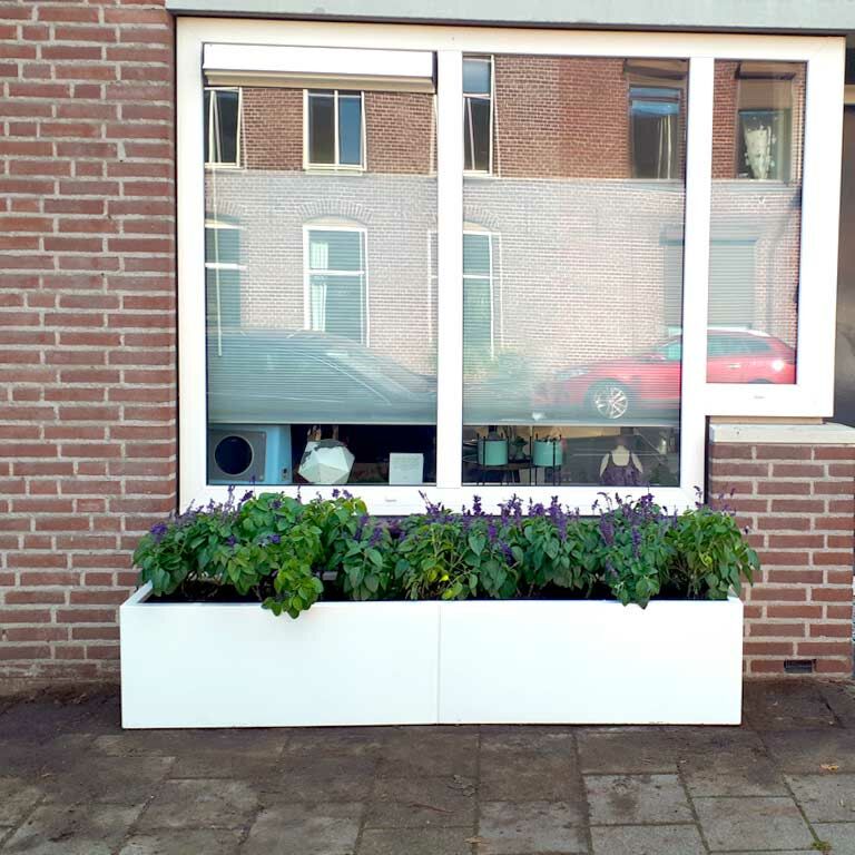 Jardinieră din oțel acoperit cu pulbere Texas xxl 200 x 40 cm