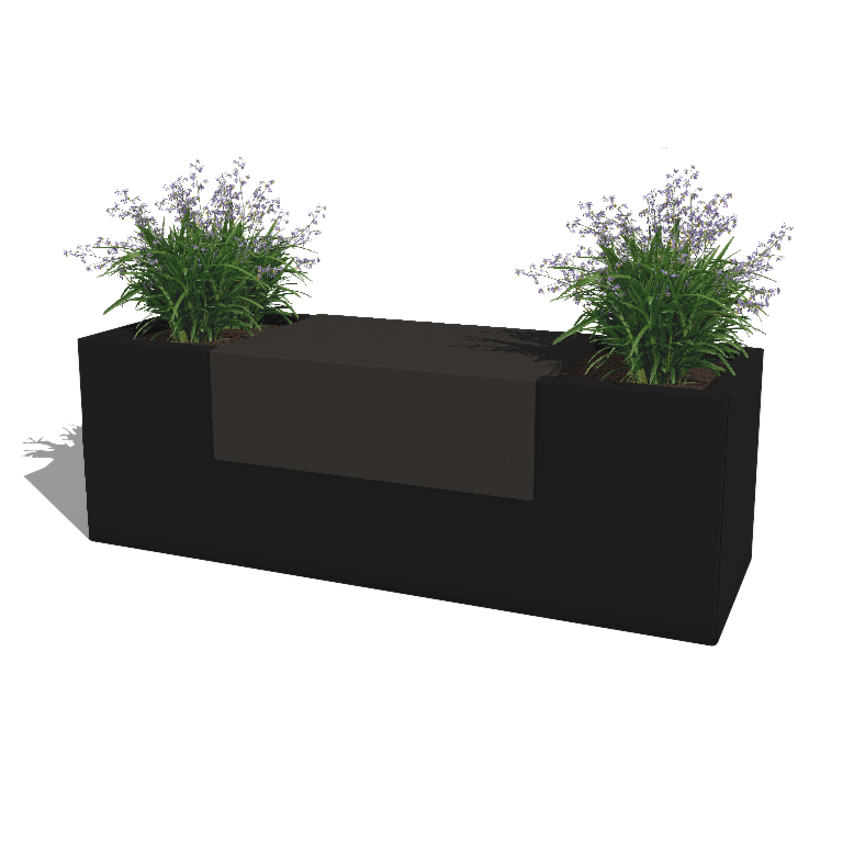 Platformă pentru jardinieră din oțel acoperit cu pulbere 60 x 41 x 20 cm
