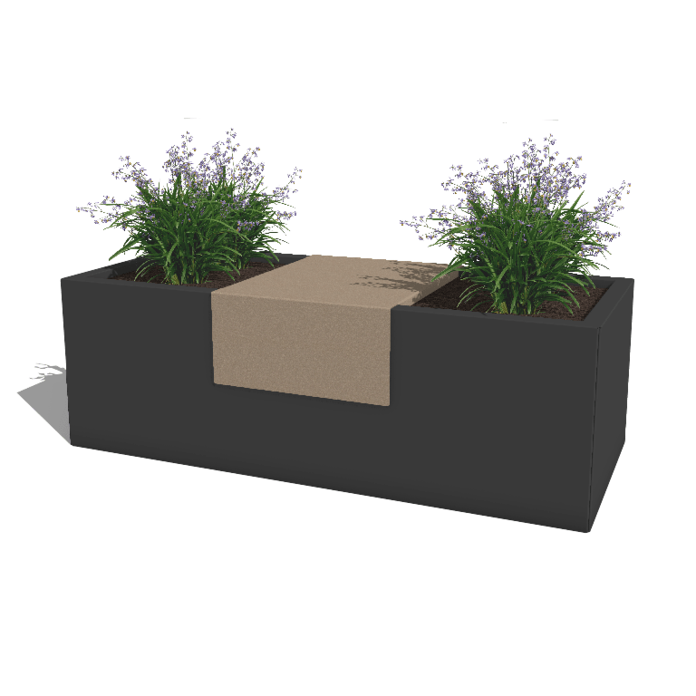 Platformă pentru jardinieră din oțel acoperit cu pulbere 40 x 51 x 20 cm