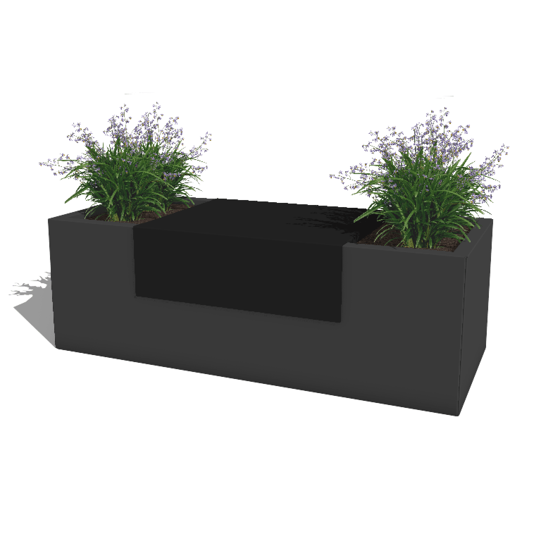 Platformă pentru jardinieră din oțel acoperit cu pulbere 60 x 51 x 20 cm