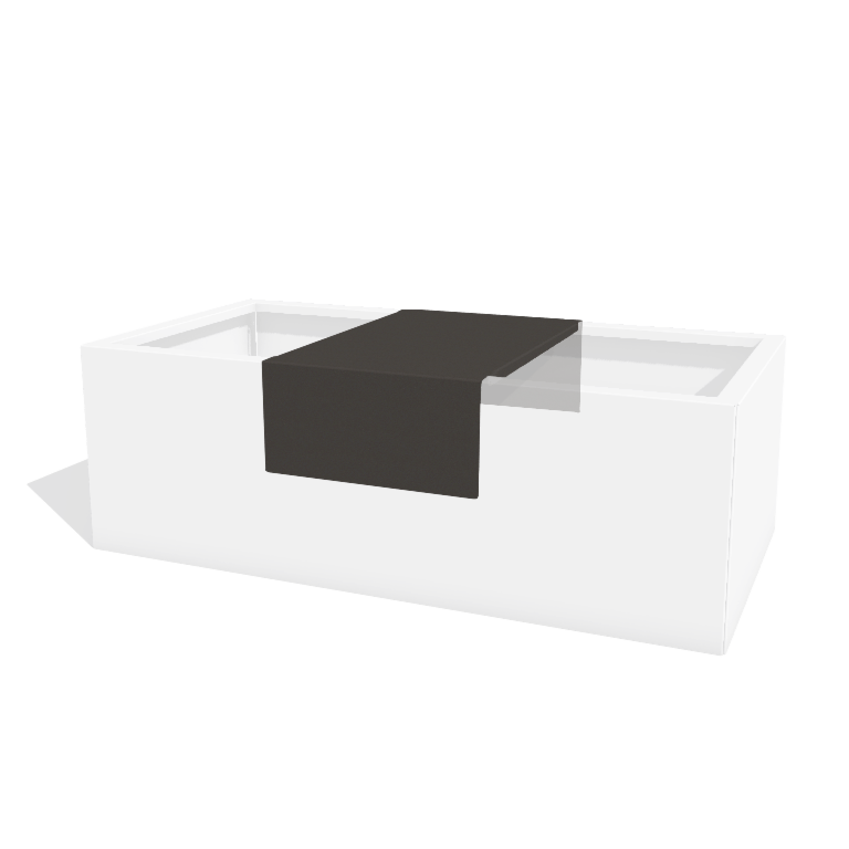 Platformă pentru jardinieră din oțel acoperit cu pulbere 40 x 61 x 20 cm