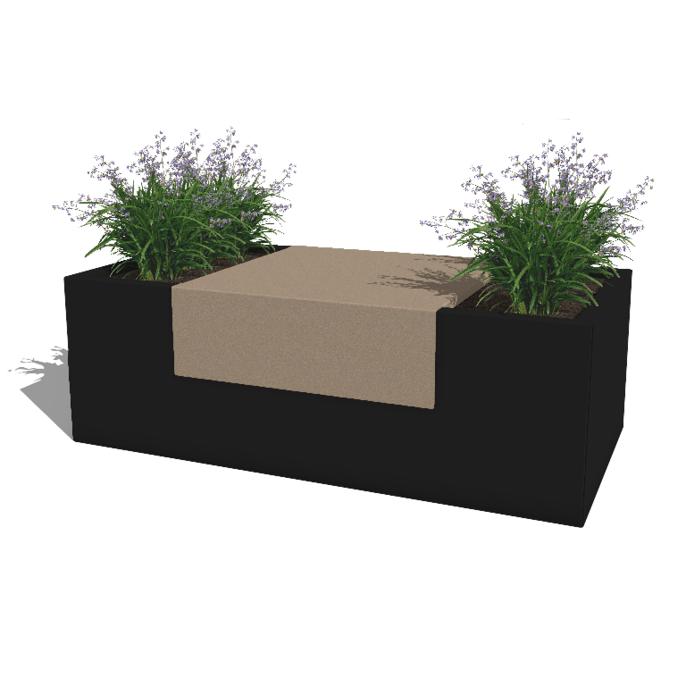 Platformă pentru jardinieră din oțel acoperit cu pulbere 60 x 61 x 20 cm
