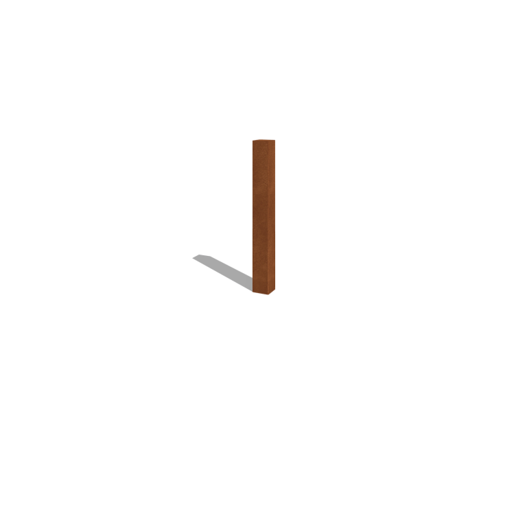 Stâlp pentru gard din oțel corten 100 cm