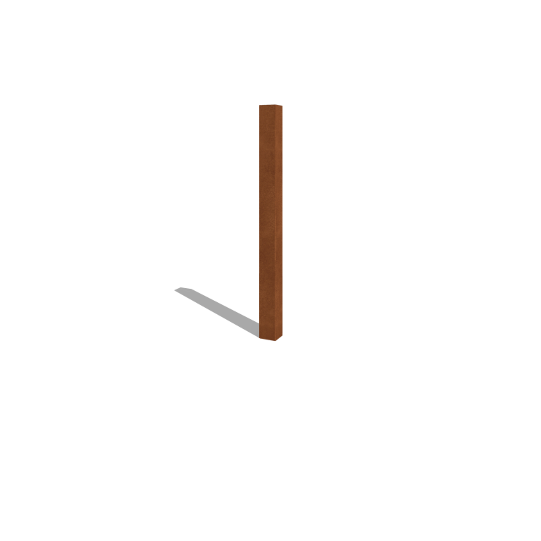 Stâlp pentru gard din oțel corten 150 cm