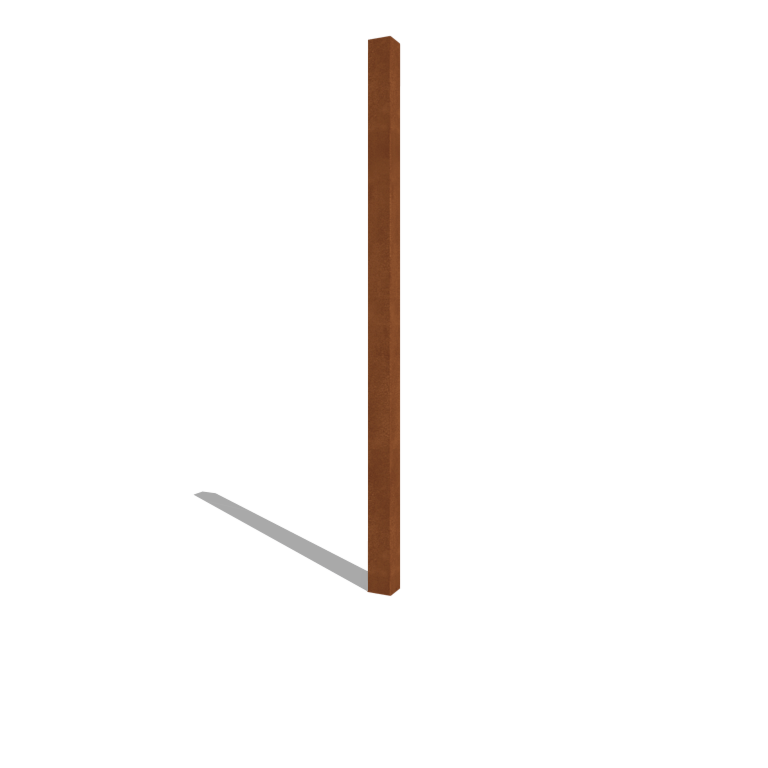 Stâlp pentru gard din oțel corten 200 cm