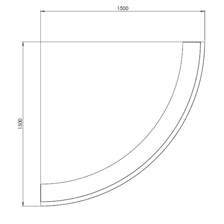 Perete de susținere din oțel acoperit cu pulbere curbă exterioară 150 x 150 cm (înălțime 40 cm)