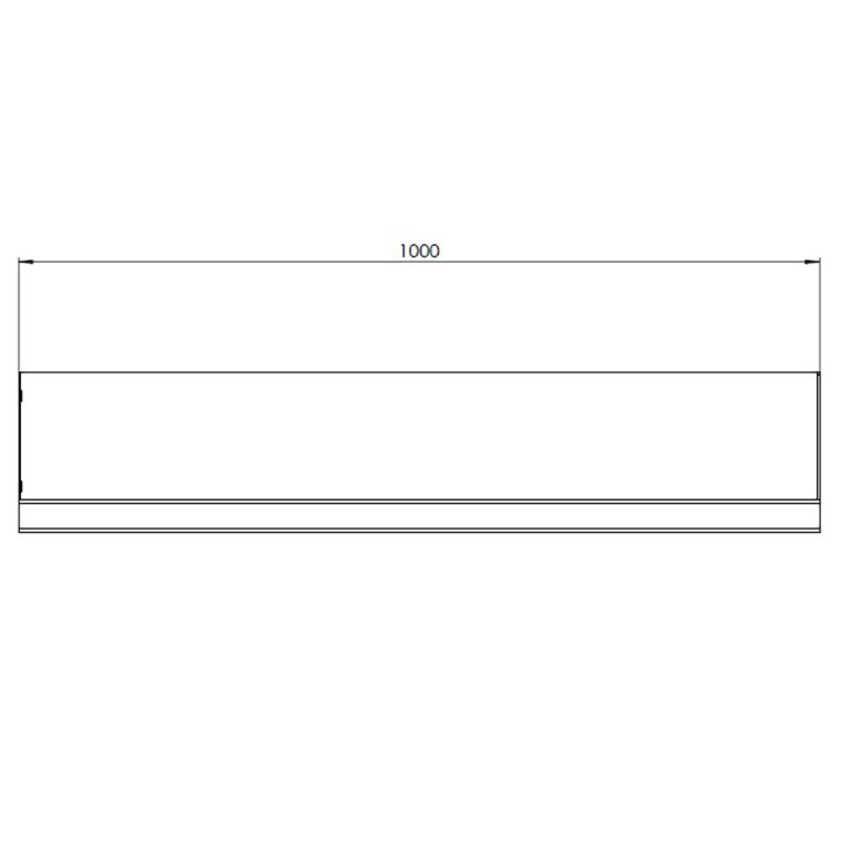 Perete de susținere din oțel acoperit cu pulbere formă dreaptă 100 cm (înălțime 30 cm)