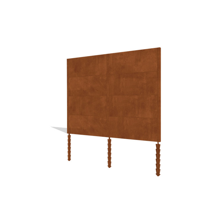 Gardă din oțel corten H4 set complet 258 cm