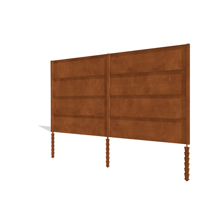Gardă din oțel corten H4 set complet 378 cm
