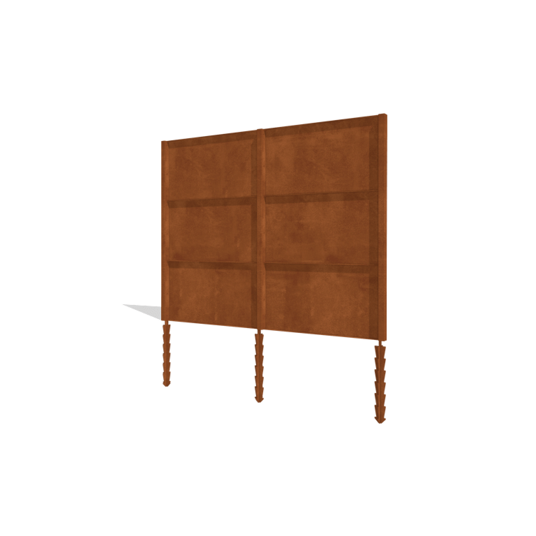 Gardă din oțel corten H3 set complet 258 cm