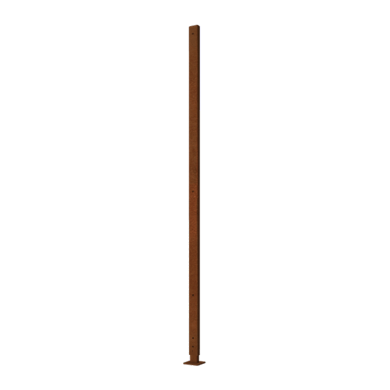 Stâlp de suport din oțel corten formă dreaptă bază plată cu 190 x 6 x 3 cm