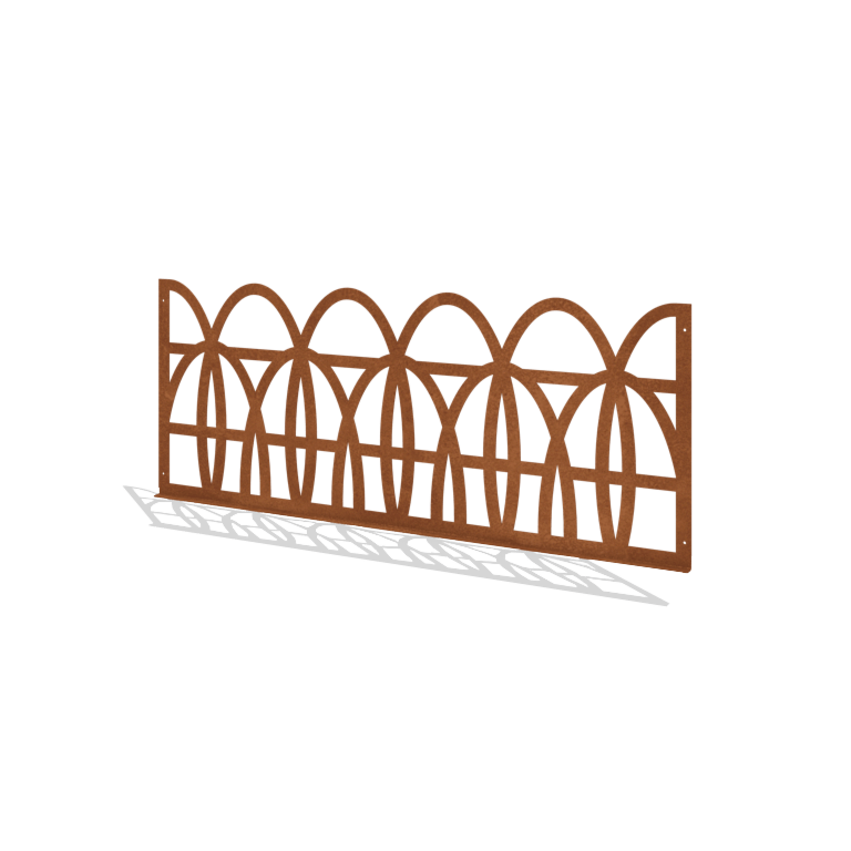 Gard decorativ de grădină din oțel corten T 149 x 60 cm