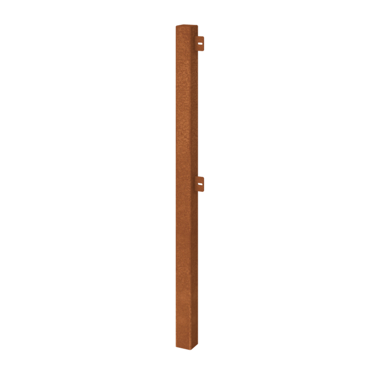 Gard decorativ de grădină din oțel corten stolp final