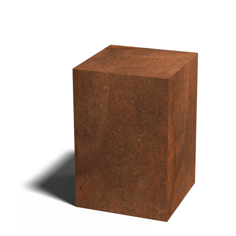 Soclu din oțel corten Ohio 40 x 40 x 60 cm