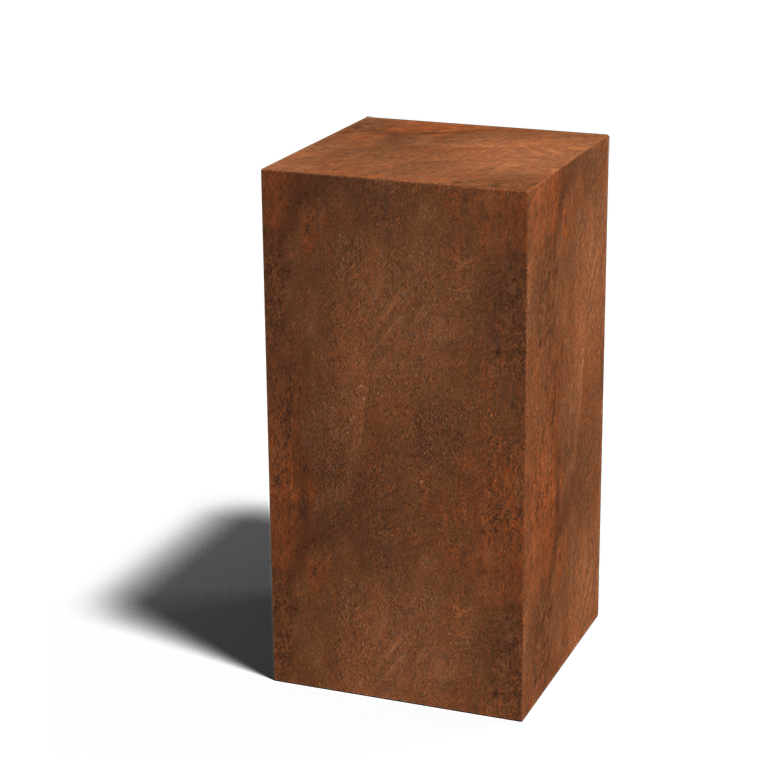Soclu din oțel corten Ohio 40 x 40 x 80 cm