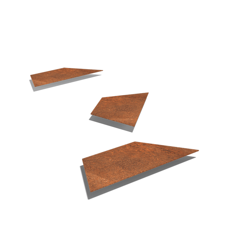 Piatră de cărare din oțel corten Hexagon HH 50
