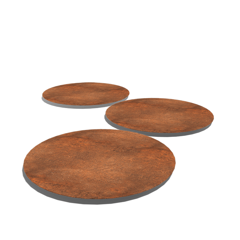 Piatră de cărare din oțel corten Formă rotundă 75