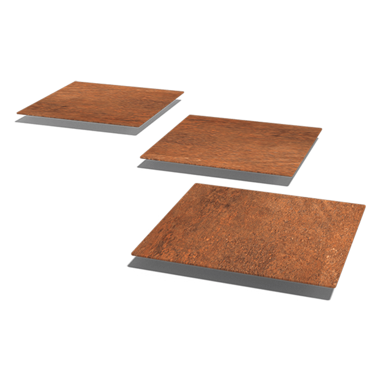Piatră de cărare din oțel corten Pătrat 40 x 40 cm
