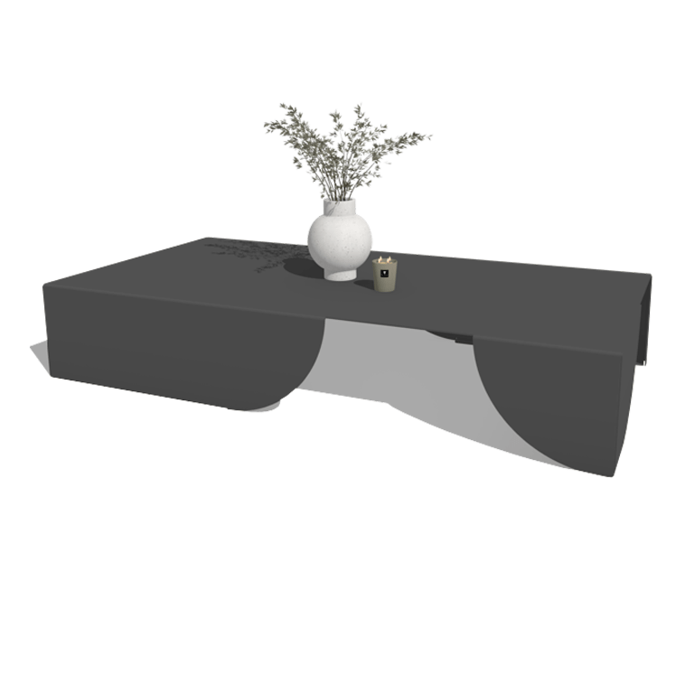 Măsuță de cafea din aluminiu Savuto 160 x 80 x 30 cm