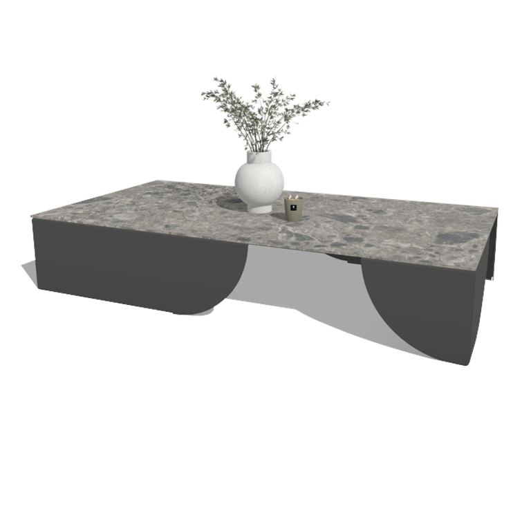 Măsuță de cafea din aluminiu Savuto 160 x 80 x 30 cm