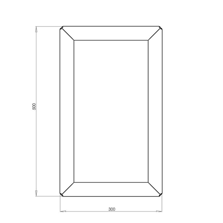 Jardinieră din oțel acoperit cu pulbere Texas 30 x 50 cm