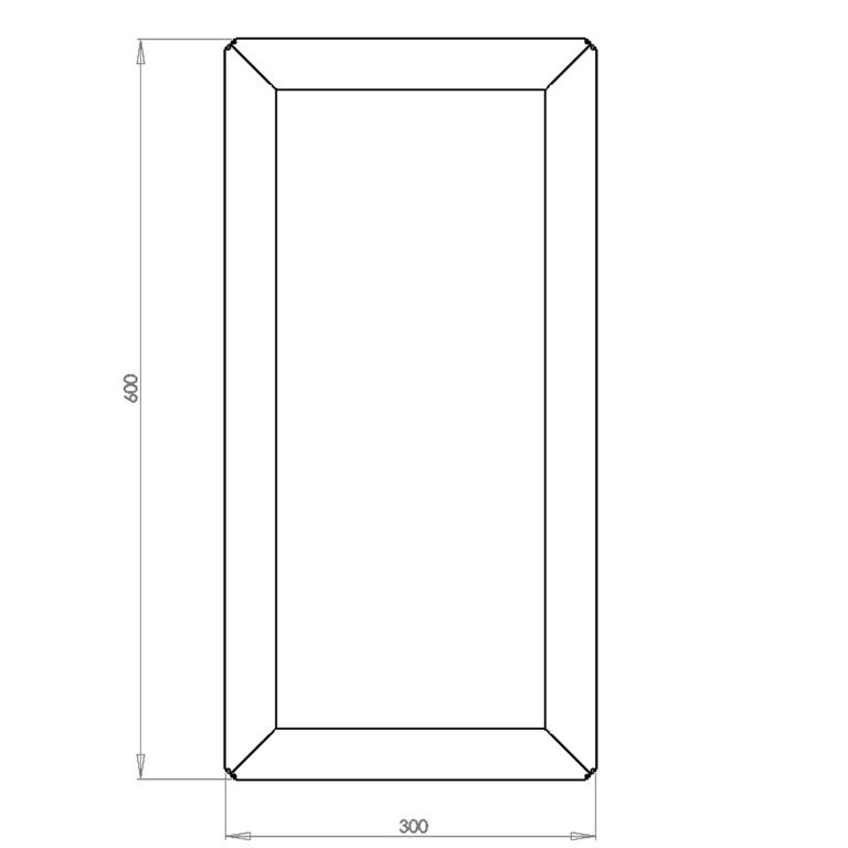 Jardinieră din oțel acoperit cu pulbere Texas 30 x 60 cm