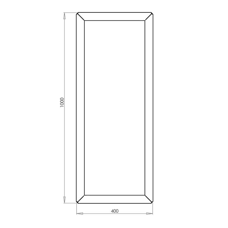 Jardinieră din oțel acoperit cu pulbere Texas 40 x 100 cm