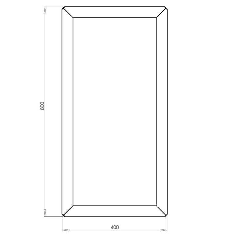 Jardinieră din oțel acoperit cu pulbere Texas 40 x 80 cm