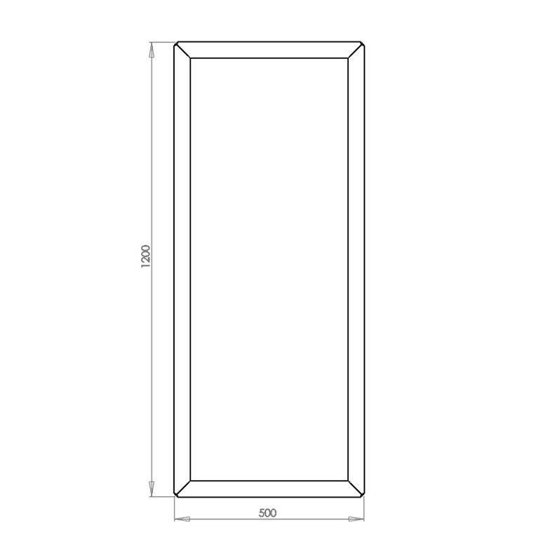 Jardinieră din oțel acoperit cu pulbere Texas 50 x 120 cm