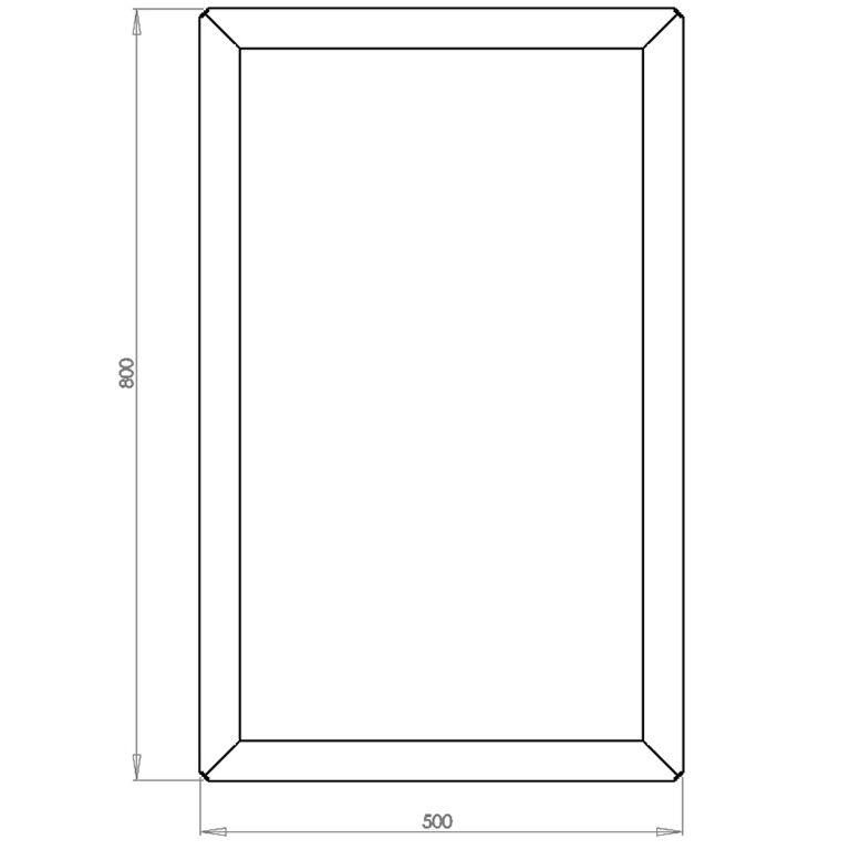 Jardinieră din oțel acoperit cu pulbere Texas 50 x 80 cm