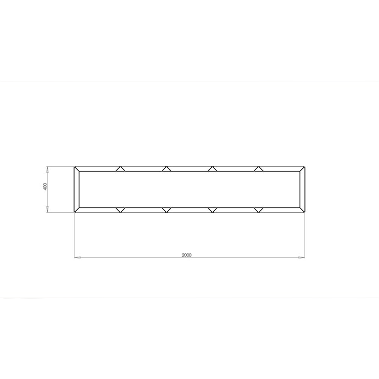 Jardinieră din oțel acoperit cu pulbere Texas xxl 200 x 40 cm