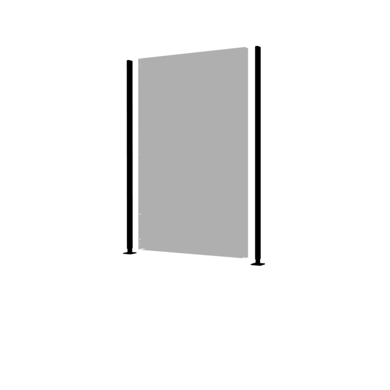 Stâlp de suport din oțel acoperit cu pulbere formă dreaptă bază plată cu 190 x 6 x 3 cm